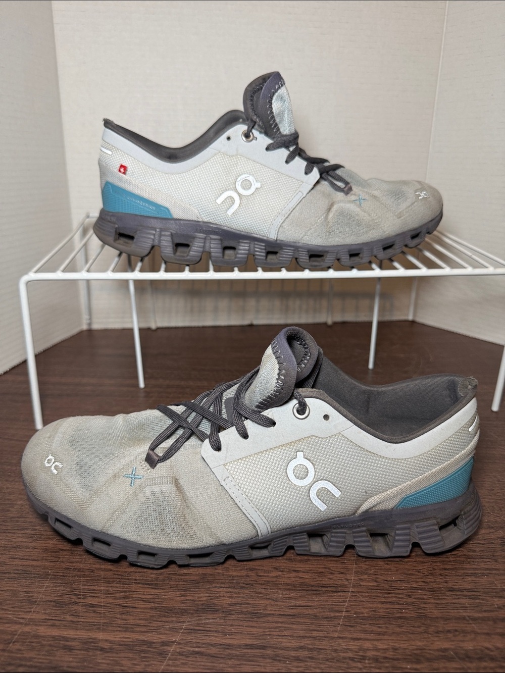 On Cloud X 3 Glacier Iron Men's Training Shoes 9.5 Gray Blue - Picture 9 of 13